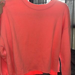 American eagle cropped pink crew size S